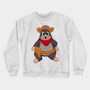 Mole as Cowboy Crewneck Sweatshirt